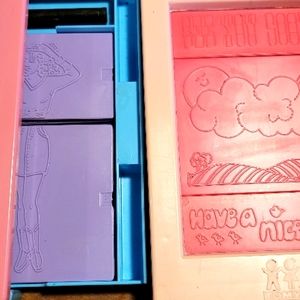 Vintage fashion plate card maker sets 80s 90s